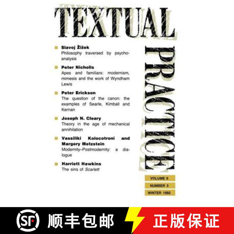 【3-4周达】Textual Practice : Volume 6, Issue 3 [9780415081139]