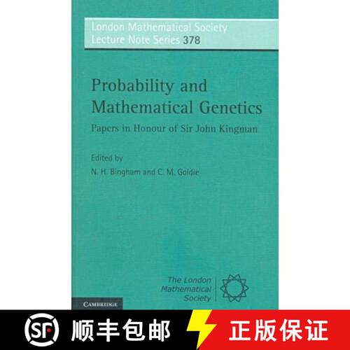 【3-4周达】Probability and Mathematical Genetics: Papers in Honour of Sir John Kingman - Probability ... [9780521145770]