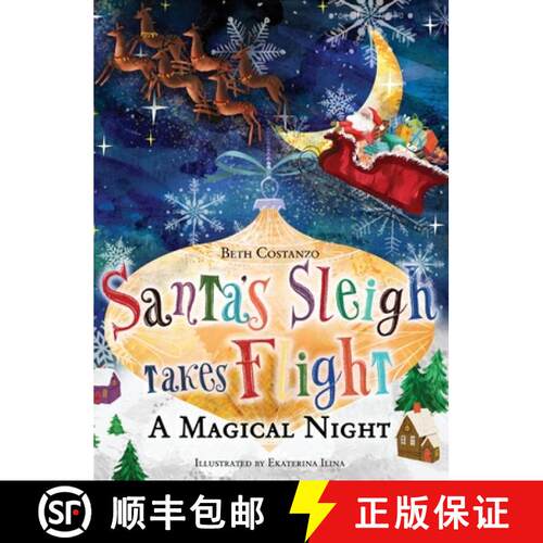 【3-4周达】精装 Santa's Sleigh Takes Flight! A Magical Night. [9781088029305]