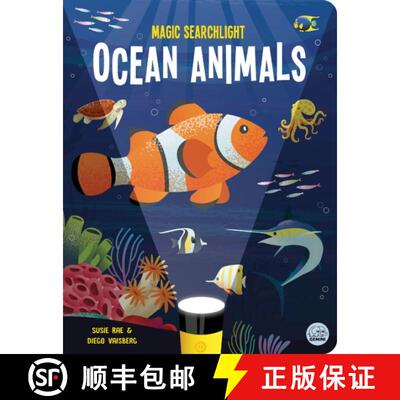 【3-4周达】精装 Magic Searchlight - Ocean Animals [9781917082464]