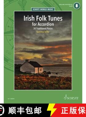 【3-4周达】Telfer: Irish Folk Tunes for Accordion - 30 Traditional Pieces Book with Online Material [9781847615602]
