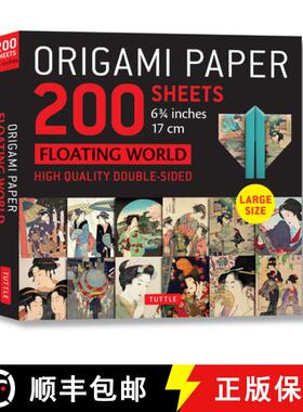 【3-4周达】Origami Paper 200 sheets Floating World 6 3/4 (17 cm): Tuttle Origami Paper: High Quality,... [9780804853125]