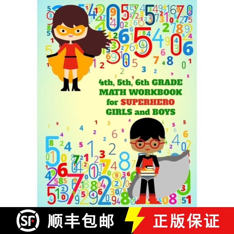 预订 4th, 5th, 6th Grade Math Workbook for Superhero Girls and Boys [9781959073048]