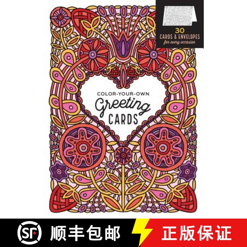 【3-4周达】Color-Your-Own Greeting Cards: 30 Cards & Envelopes for Every Occasion [9781612128856]