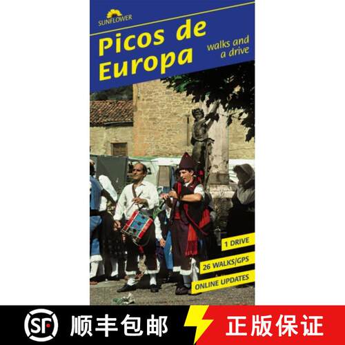 【3-4周达】Picos de Europa Sunflower Walking Guide: 26 long and short walks with detailed maps and GP... [9781856915809]