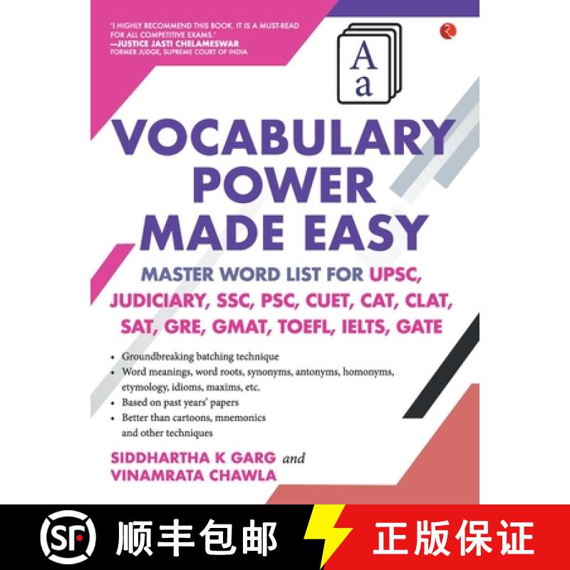 【3-4周达】Vocabulary Power Made Easy: Master Word List for UPSC, Judiciary, SSC, PSC, CUET CAT, CLA ... [9789361565724]
