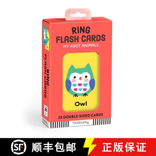 【3-4周达】My First Animals Ring Flash Cards [9780735389359]