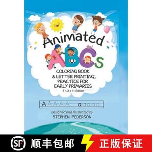 【3-4周达】Animated ABC's: Coloring Book & Letter Printing Practice for Early Primaries: Coloring Boo... [9781638125549]