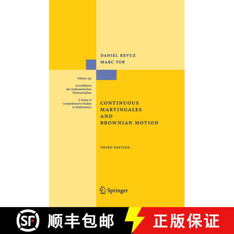 【3-4周达】精装 Continuous Martingales and Brownian Motion (Third Edition 1999) [9783540643258]