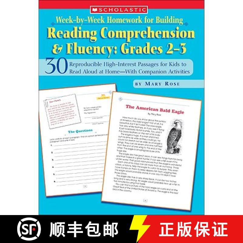 预订 Week-By-Week Homework for Building Reading Comprehension & Fluency: Grades 2-3: 30 Reproducible ... [9780439517799]