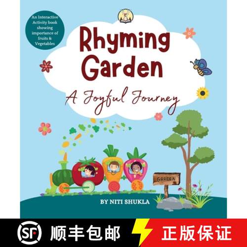 【3-4周达】精装 Rhyming Garden: A Joyful Journey - An interactive activity book showing importance of... [9788119607174]