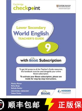 【3-4周达】Cambridge Checkpoint Lower Secondary World English Teacher's Guide 9 with Boost Subscripti... [9781398307711]