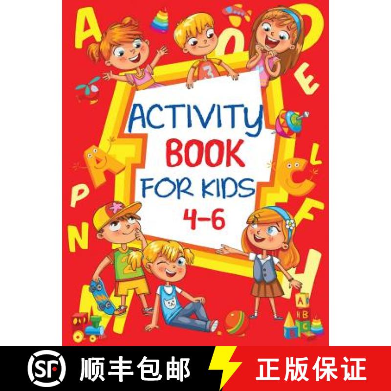 【3-4周达】Activity Book for Kids 4-6: Fun Children's Workbook with Puzzles, Connect the Dots, Mazes,... [9781949651409]