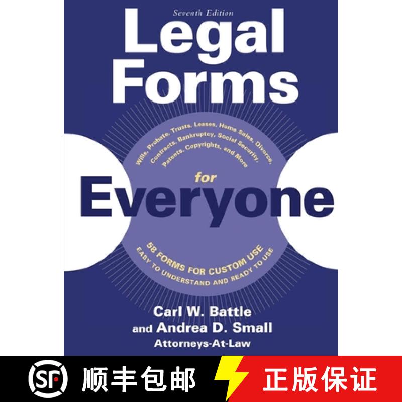 【3-4周达】Legal Forms for Everyone: Wills, Probate, Trusts, Leases, Home Sales, Divorce, Contracts, ... [9781621538172]