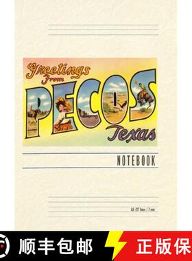 预订 Vintage Lined Notebook Greetings from Pecos, Texas [9798385449101]