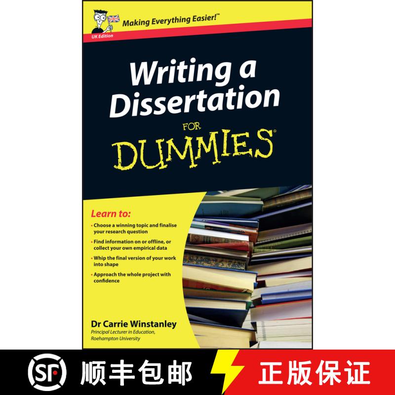 【3-4周达】Writing A Dissertation For Dummies [Wiley教育学] [9780470742709] - 实物图