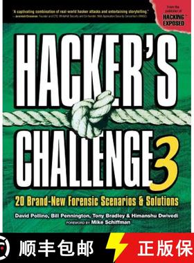预订 Hacker's Challenge 3: 20 Brand New Forensic Scenarios & Solutions [9780072263046]