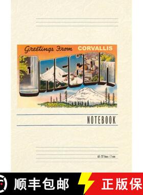 【3-4周达】Vintage Lined Notebook Greetings from Corvallis, Oregon [9798385443482]