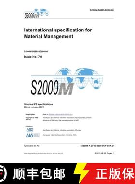 【3-4周达】S2000M, International specification for Material Management, Issue 7.0: S-Series 2021 Bloc... [9788419125293]