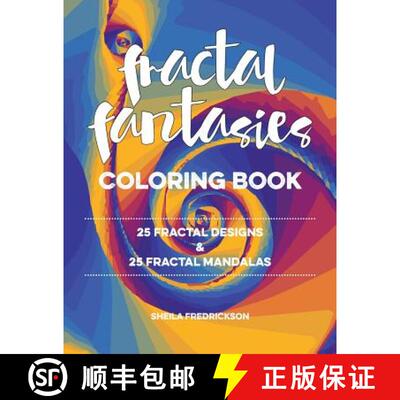 【3-4周达】Fractal Fantasies Coloring Book [9780989911283]