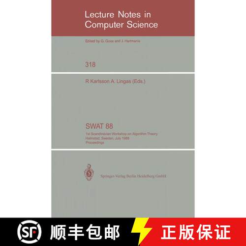 【3-4周达】SWAT '88 : 1st Scandinavian Workshop on Algorithm Theory Halmstad, Sweden, July 5-8, 1988.... [9783540194873]