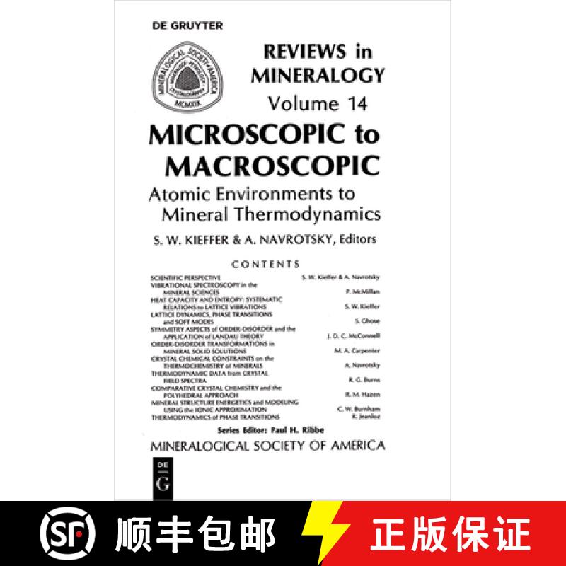 【3-4周达】Microscopic to Macroscopic: Atomic Environments to Mineral Thermodynamics [9780939950188]