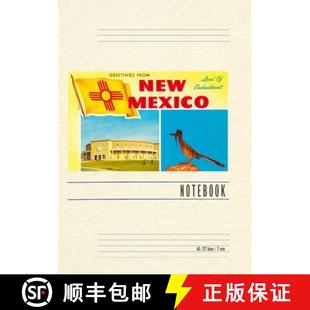 【3-4周达】Vintage Lined Notebook Greetings from New Mexico, Roadrunner and Roundhouse [9798385436460]