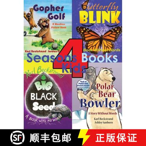 【3-4周达】精装 4 Seasons Books for Kids: A Wordless Collection for Beginning Readers [9781951599348]