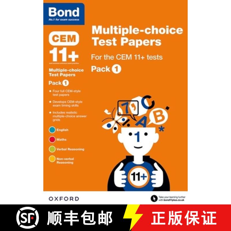 Bond 11+: Multiple-choice Test Papers for the CEM 11+ Tests Pack 1: Ready for the 2025 Cambridge Sele... [9780192744180]