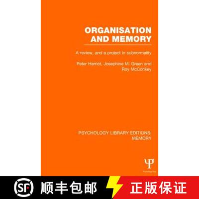 【3-4周达】精装 Organisation and Memory (PLE: Memory) : A Review and a Project in Subnormality [9781848723603]