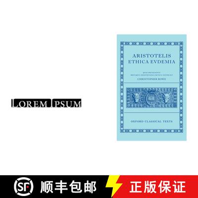 【3-4周达】精装 Aristotle's Eudemian Ethics [9780198838326]