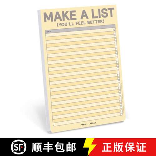 【3-4周达】Make a List: Knock Knock Pad [9781683495840]