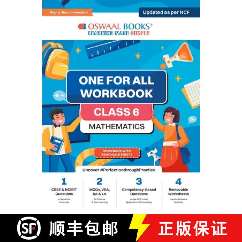 【3-4周达】Oswaal NCERT & CBSE One For All Workbook | Mathematics | Class 6 | Updated As Per NCF | MC... [9789359583235]