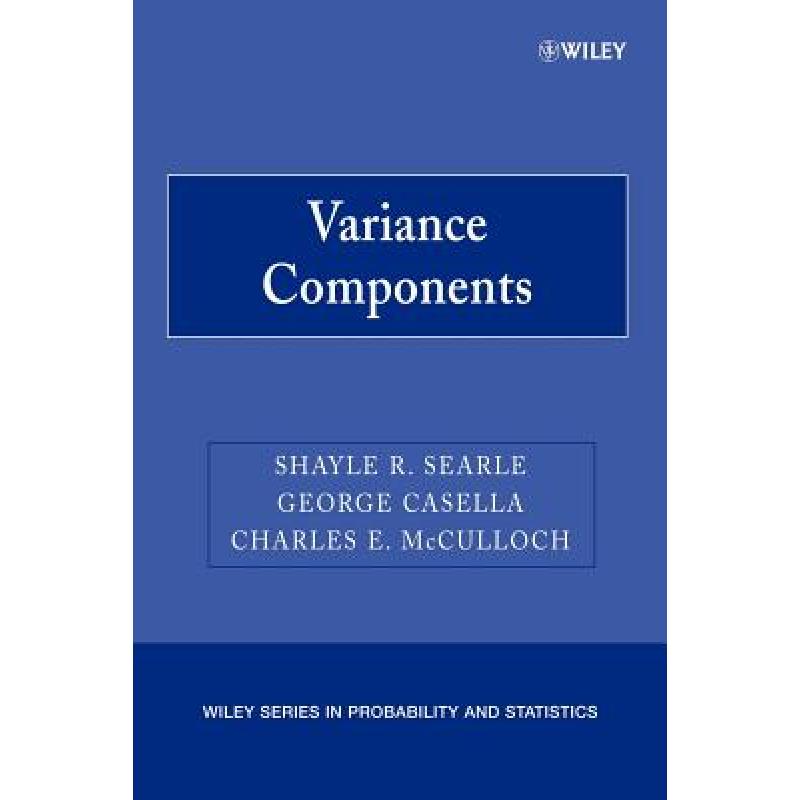 预订 Variance Components [Wiley统计学] [9780470009598]