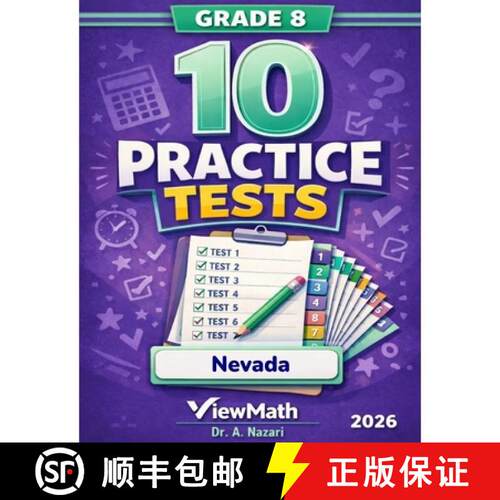 【3-4周达】10 Nevada SBAC Grade 8 Math Practice Tests: The Ultimate Test Prep Collection with Answer ... [9798895992333]