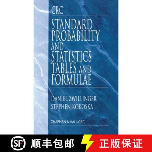 【3-4周达】精装 CRC Standard Probability and Statistics Tables and Formulae [9781584880592]