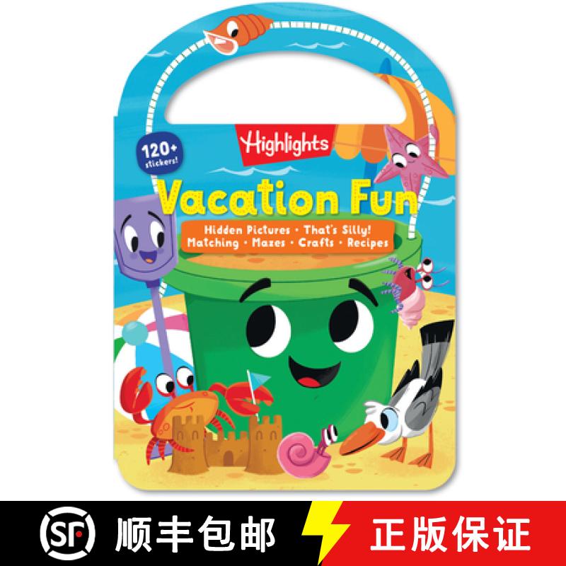 【3-4周达】Vacation Fun: Kids Travel Activity Book for Ages 36 with Over 120 Stickers, Puzzles, Craft... [9781639622948]