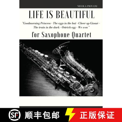 【3-4周达】Life is beautiful for Saxophone Quartet: Goodmorning Princess - The eggs in the hat - Chee... [9791221028980]