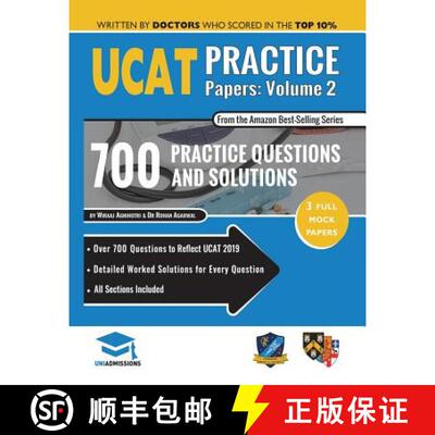【3-4周达】UCAT Practice Papers Volume Two: 3 Full Mock Papers, 700 Questions in the style of the UCA... [9781912557554]