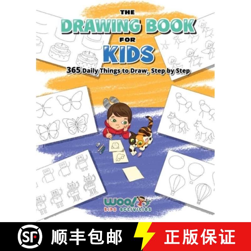 【3-4周达】The Drawing Book for Kids : 365 Daily Things to Draw, Step by Step (Art for Kids, Cartoon ... [9781642506389]