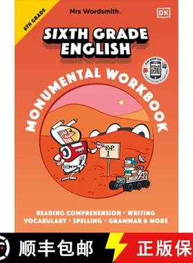 【3-4周达】Mrs Wordsmith 6th Grade English Monumental Workbook: + 3 Months of Word Tag Video Game [9780744057010]