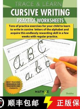 【3-4周达】Trace & Learn - Cursive Writing: Practice Worksheets [9780999740804]
