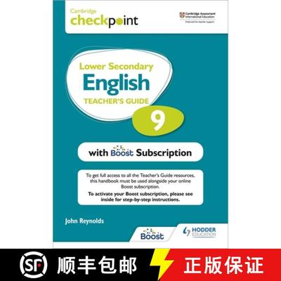 【3-4周达】Cambridge Checkpoint Lower Secondary English Teacher's Guide 9 with Boost Subscription: Ho... [9781398300682]