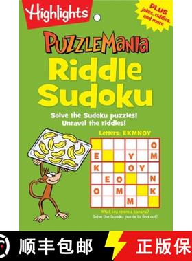 现货 Riddle Sudoku: Solve the Sudoku puzzles! Unravel the riddles! [9781629796970]