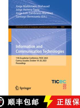 【3-4周达】Information and Communication Technologies : 11th Ecuadorian Conference, TICEC 2023, Cuenc... [9783031454370]