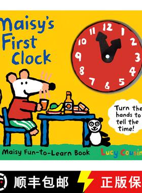 【3-4周达】Maisy's First Clock: A Maisy Fun-to-Learn Book (An Interactive Board Book with Moveable Cl... [9780763650957]
