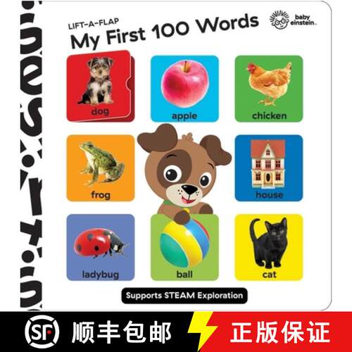 【3-4周达】精装 Baby Einstein: My First 100 Words Lift-A-Flap: Lift-A-Flap [9781503762459]