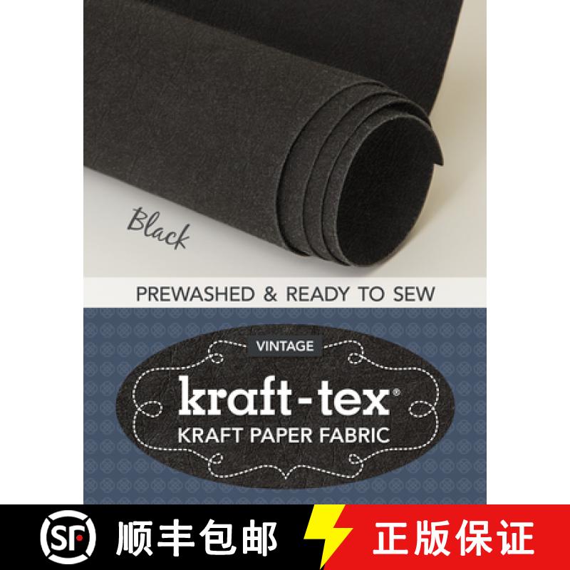 【3-4周达】Kraft-Tex Roll Black Prewashed & Ready to Sew: Kraft Paper Fabric, 18.5 X 28.5 Roll [9781617457876]
