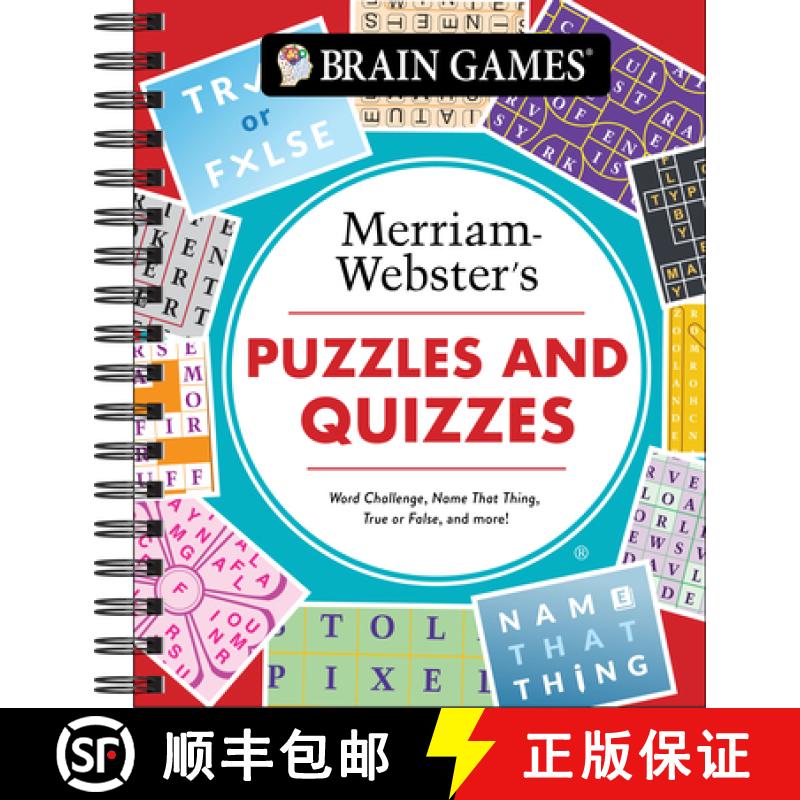 【3-4周达】Brain Games - Merriam-Webster's Puzzles and Quizzes: Word Challenge, Name That Thing, True... [9781639386406]