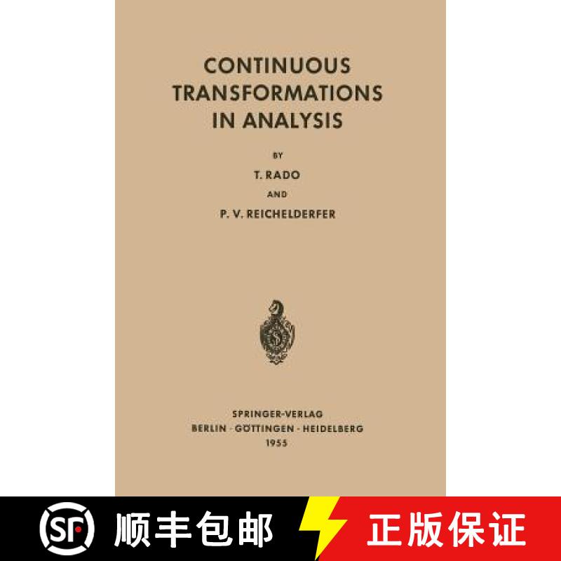 【3-4周达】Continuous Transformations in Analysis : With an Introduction to Algebraic Topology [9783642859915]
